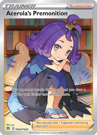 Acerola's Premonition (TG24) Holofoil - SWSH09 Brilliant Stars Trainer Gallery