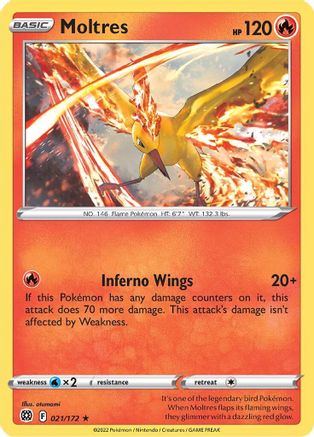 Moltres - 021/172 21 - Deck Exclusives | Silver Goblin