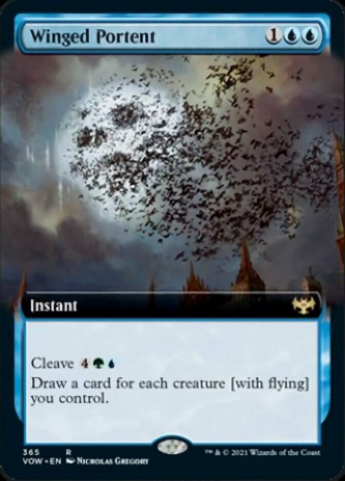 Winged Portent (Extended Art) [Innistrad: Crimson Vow] | Silver Goblin