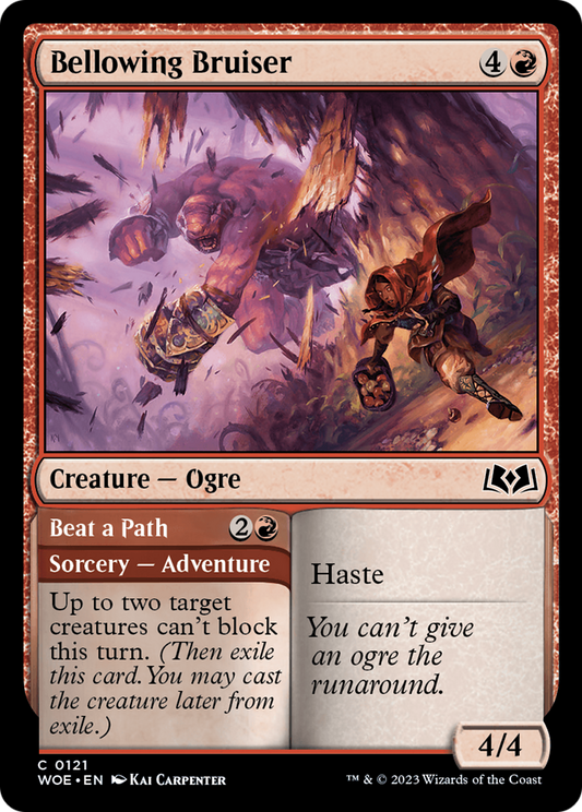 Bellowing Bruiser // Beat a Path [Wilds of Eldraine] Foil