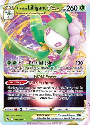 Hisuian Lilligant VSTAR (018/189) [Sword & Shield: Astral Radiance] | Silver Goblin