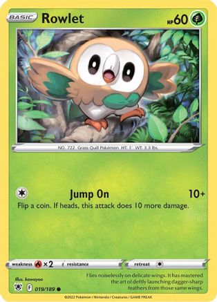 Rowlet (019/189) [Sword & Shield: Astral Radiance] | Silver Goblin