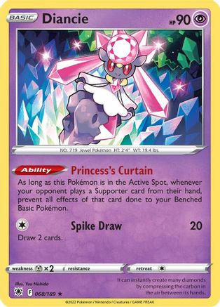 Diancie (068/189) [Sword & Shield: Astral Radiance] | Silver Goblin