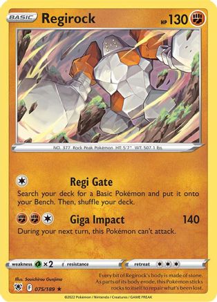 Regirock (075/189) [Sword & Shield: Astral Radiance] | Silver Goblin