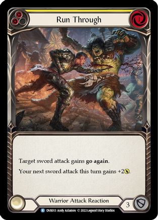 Run Through (DVR013) - Classic Battles: Rhinar vs Dorinthea