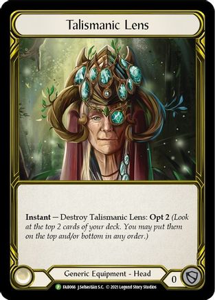 Talismanic Lens (Golden) (FAB066) Cold Foil - FaB Promos