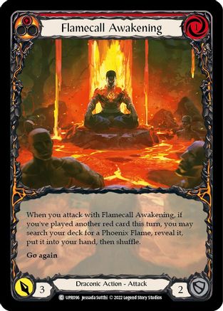 Flamecall Awakening (Extended Art) Rainbow Foil (UPR096) - Uprising | Silver Goblin