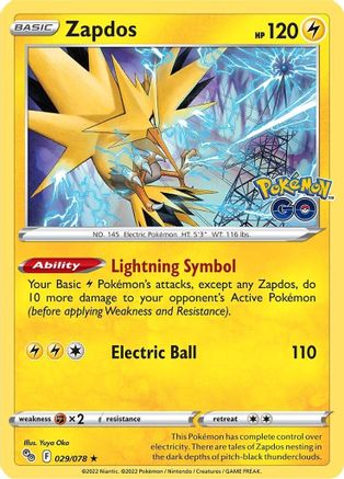 Zapdos (29) Holofoil - Pokemon GO