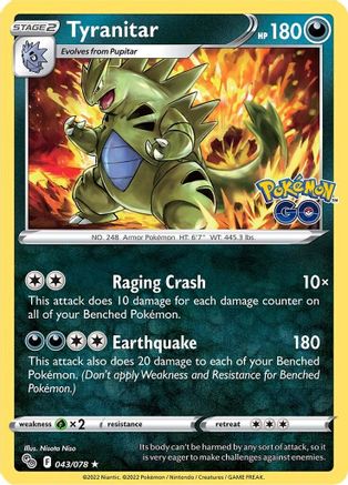 Tyranitar (043/078) [Pokémon GO] | Silver Goblin