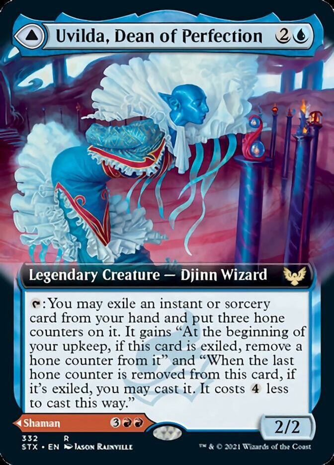 Uvilda, Dean of Perfection // Nassari, Dean of Expression (Extended Art) [Strixhaven: School of Mages] Foil