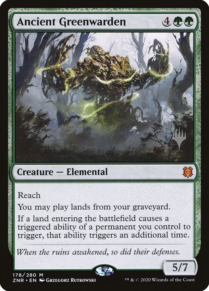 Ancient Greenwarden (Promo Pack) [Zendikar Rising Promos] | Silver Goblin