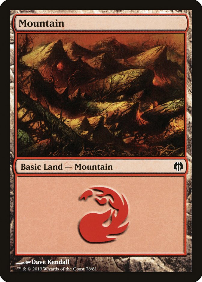 Mountain (76) [Duel Decks: Heroes vs. Monsters] | Silver Goblin