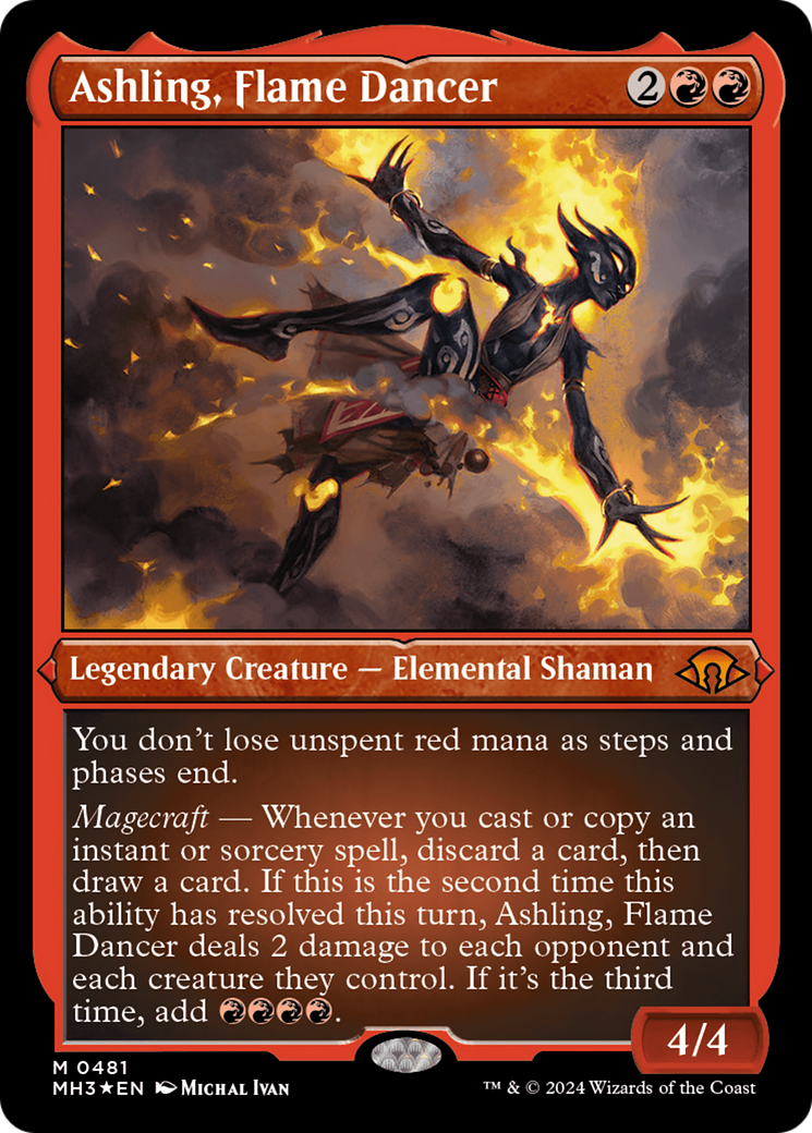 Ashling, Flame Dancer (Foil Etched) [Modern Horizons 3] | Silver Goblin