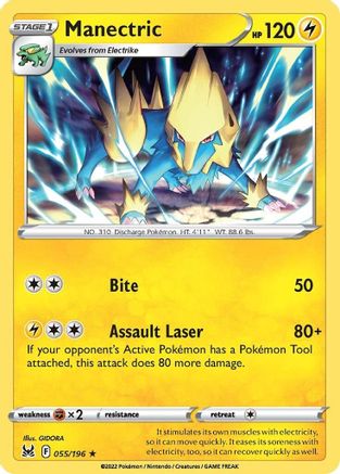 Manectric (055/196) [Sword & Shield: Lost Origin] | Silver Goblin