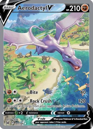Aerodactyl V (Alternate Full Art) (180) Holofoil - SWSH11 Lost Origin