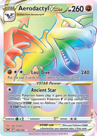 Aerodactyl VSTAR (Secret) (199) Holofoil - SWSH11 Lost Origin