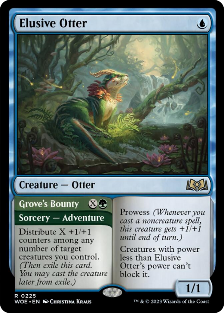 Elusive Otter // Grove's Bounty [Wilds of Eldraine] | Silver Goblin