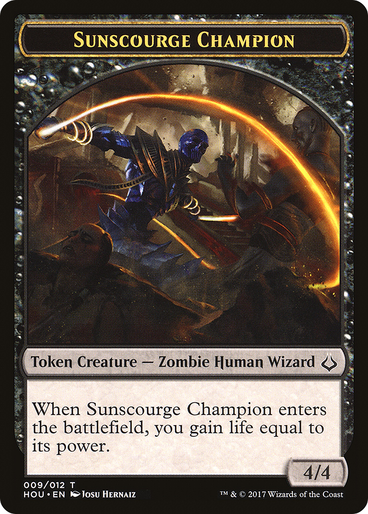 Sunscourge Champion Token [Hour of Devastation Tokens] | Silver Goblin