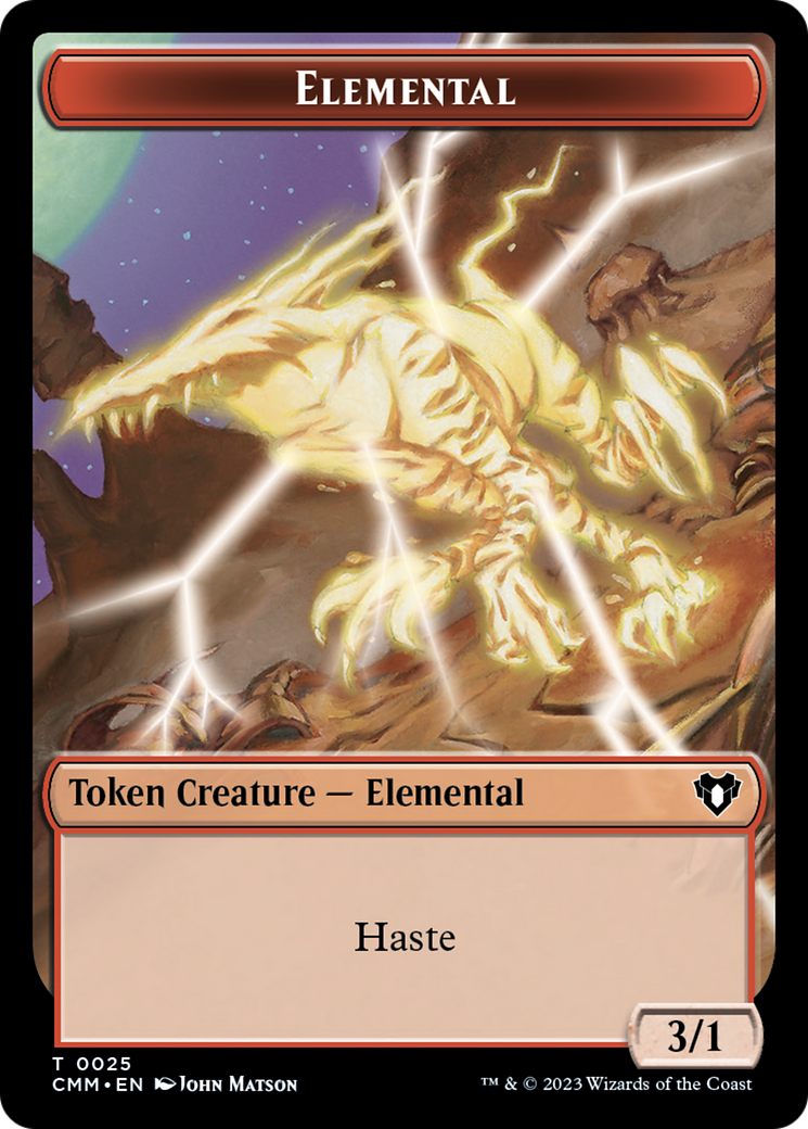 Thopter // Elemental (0025) Double-Sided Token [Commander Masters Tokens] | Silver Goblin