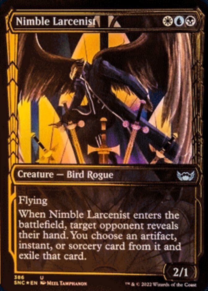 Nimble Larcenist (Showcase Golden Age Gilded Foil) [Streets of New Capenna] | Silver Goblin