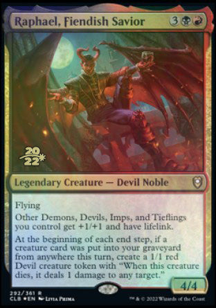 Raphael, Fiendish Savior [Commander Legends: Battle for Baldur's Gate Prerelease Promos] | Silver Goblin