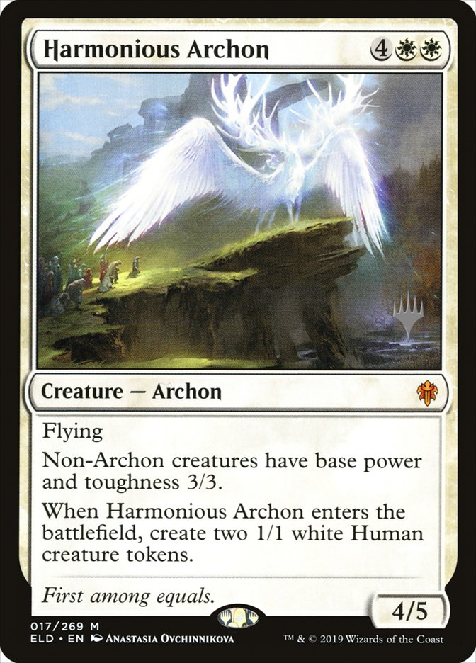 Harmonious Archon (Promo Pack) [Throne of Eldraine Promos] | Silver Goblin