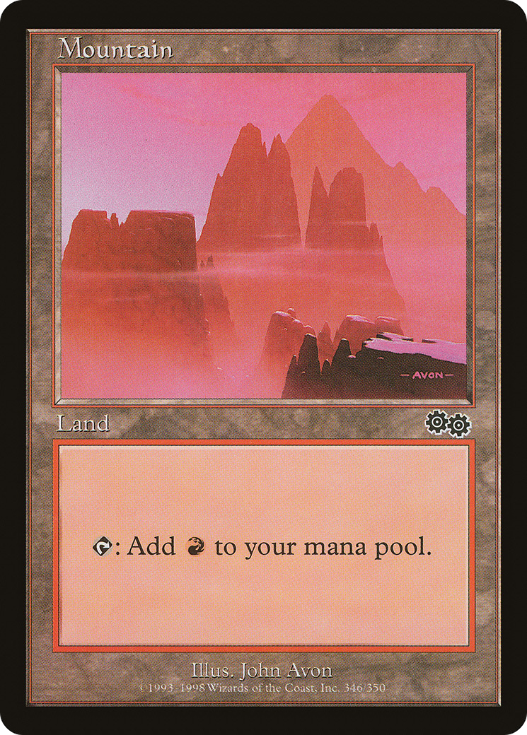 Mountain (346) [Urza's Saga] | Silver Goblin