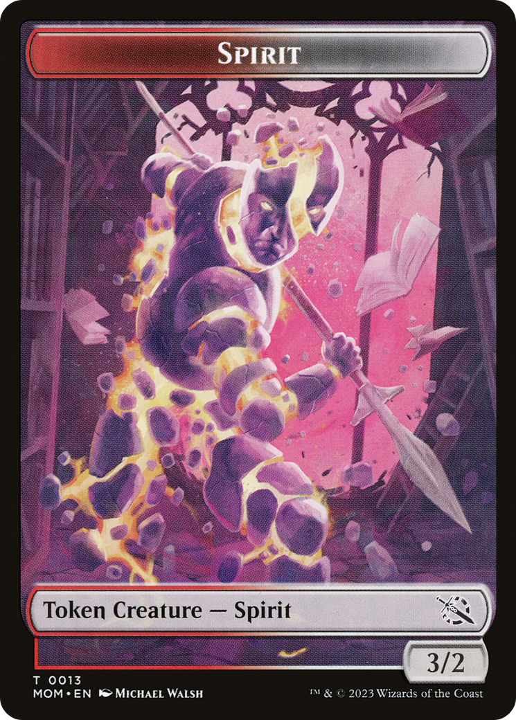 Treasure (21) // Spirit (13) Double-Sided Token [March of the Machine Tokens] | Silver Goblin