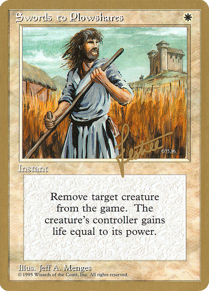 Swords to Plowshares (Bertrand Lestree) [Pro Tour Collector Set] | Silver Goblin