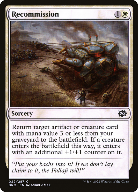 Recommission [The Brothers' War] Foil