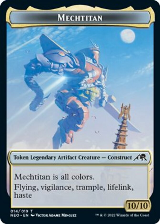 Samurai // Mechtitan Double-Sided Token [Kamigawa: Neon Dynasty Tokens] | Silver Goblin