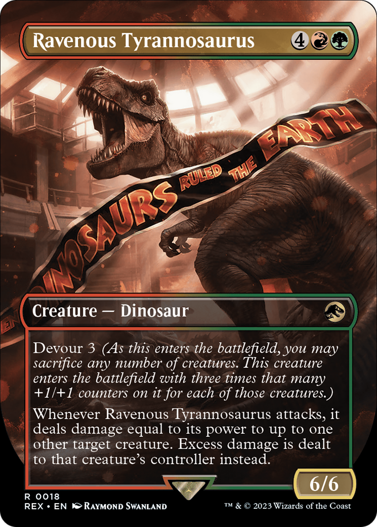 Ravenous Tyrannosaurus (Borderless) [Jurassic World Collection] | Silver Goblin