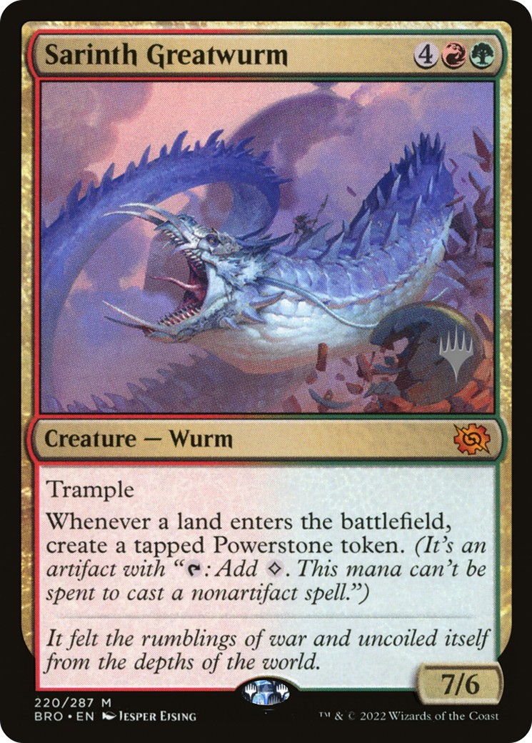 Sarinth Greatwurm (Promo Pack) [The Brothers' War Promos] | Silver Goblin