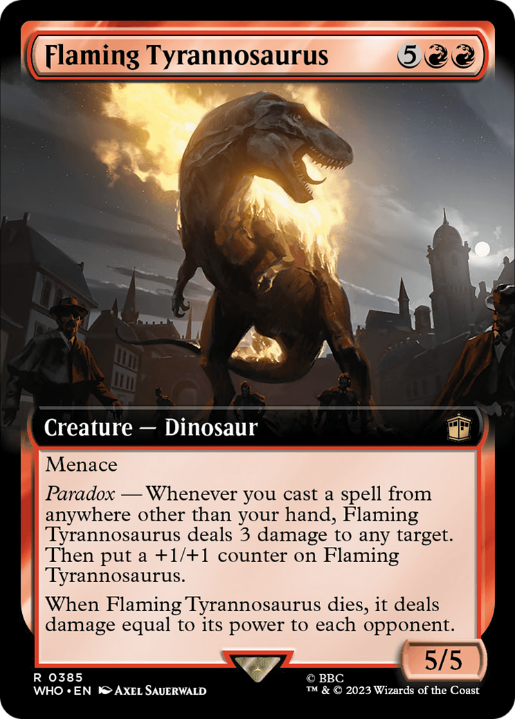 Flaming Tyrannosaurus (Extended Art) [Doctor Who] | Silver Goblin