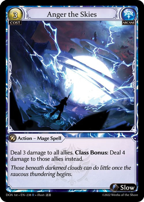 Anger the Skies (238) [Dawn of Ashes: 1st Edition] Foil