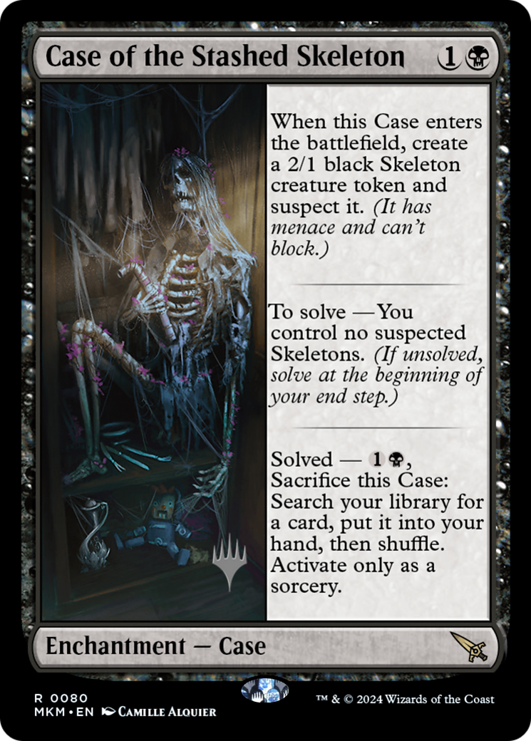 Case of the Stashed Skeleton (Promo Pack) [Murders at Karlov Manor Promos] | Silver Goblin