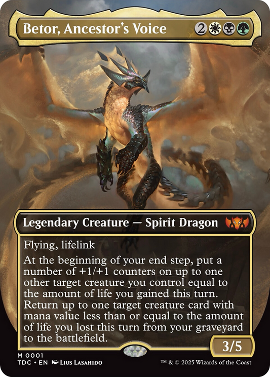 Betor, Ancestor's Voice (001) (Borderless) Foil - Commander: Tarkir: Dragonstorm