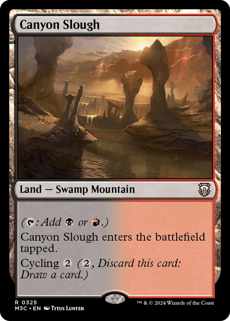 Canyon Slough (Ripple Foil) [Modern Horizons 3 Commander] | Silver Goblin