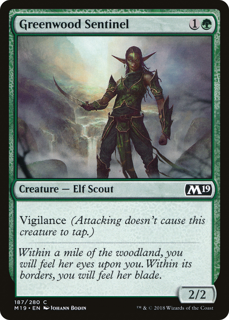 Greenwood Sentinel [Core Set 2019] | Silver Goblin