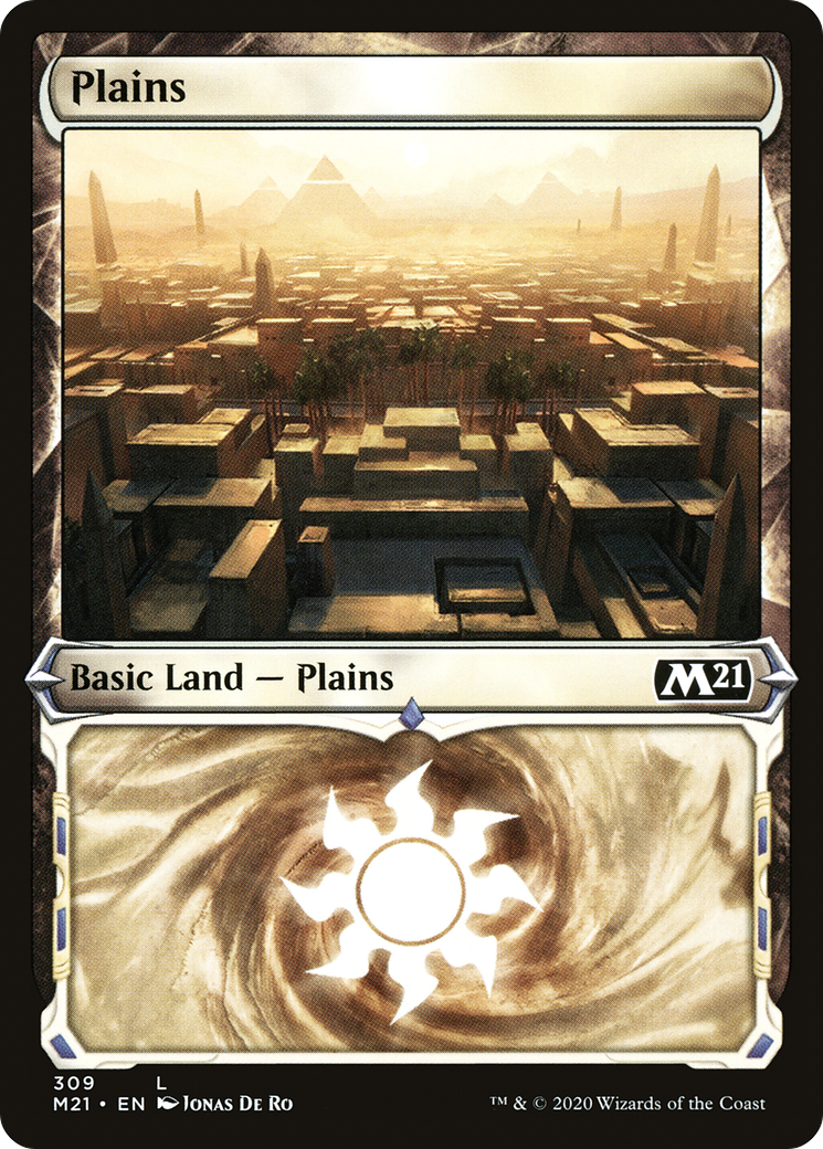 Plains (309) (Showcase) [Core Set 2021] | Silver Goblin