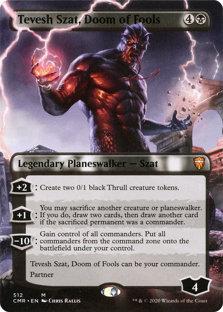 Tevesh Szat, Doom of Fools (Borderless) [Commander Legends] | Silver Goblin