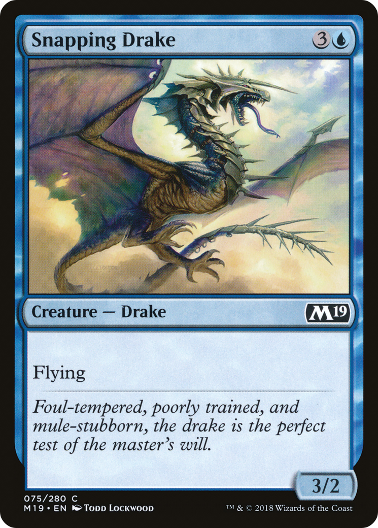 Snapping Drake [Core Set 2019] | Silver Goblin