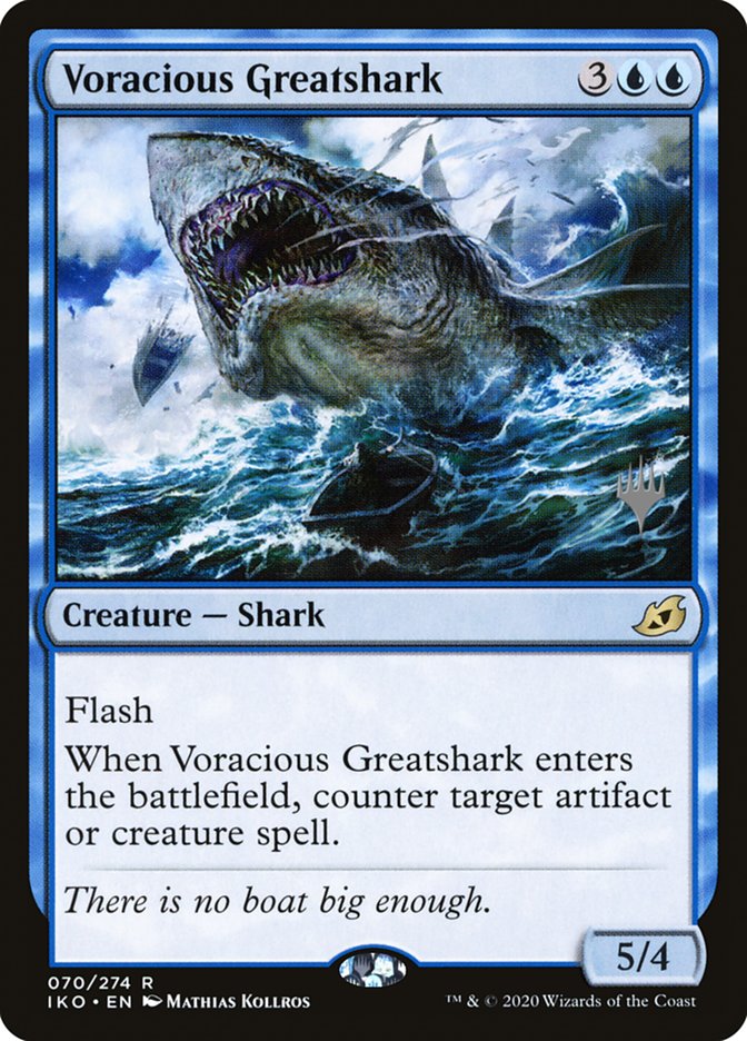 Voracious Greatshark (Promo Pack) [Ikoria: Lair of Behemoths Promos] | Silver Goblin