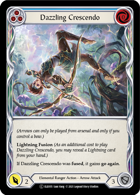 Dazzling Crescendo (Blue) [U-ELE055] (Tales of Aria Unlimited)  Unlimited Rainbow Foil | Silver Goblin