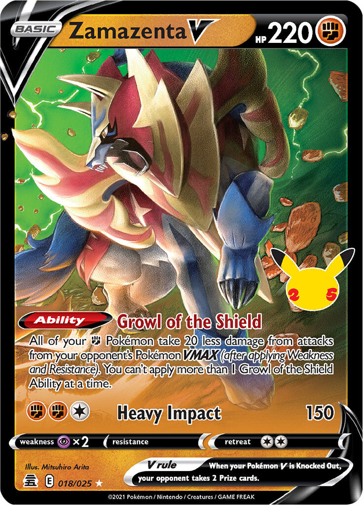 Zamazenta V (018/025) [Celebrations: 25th Anniversary] | Silver Goblin