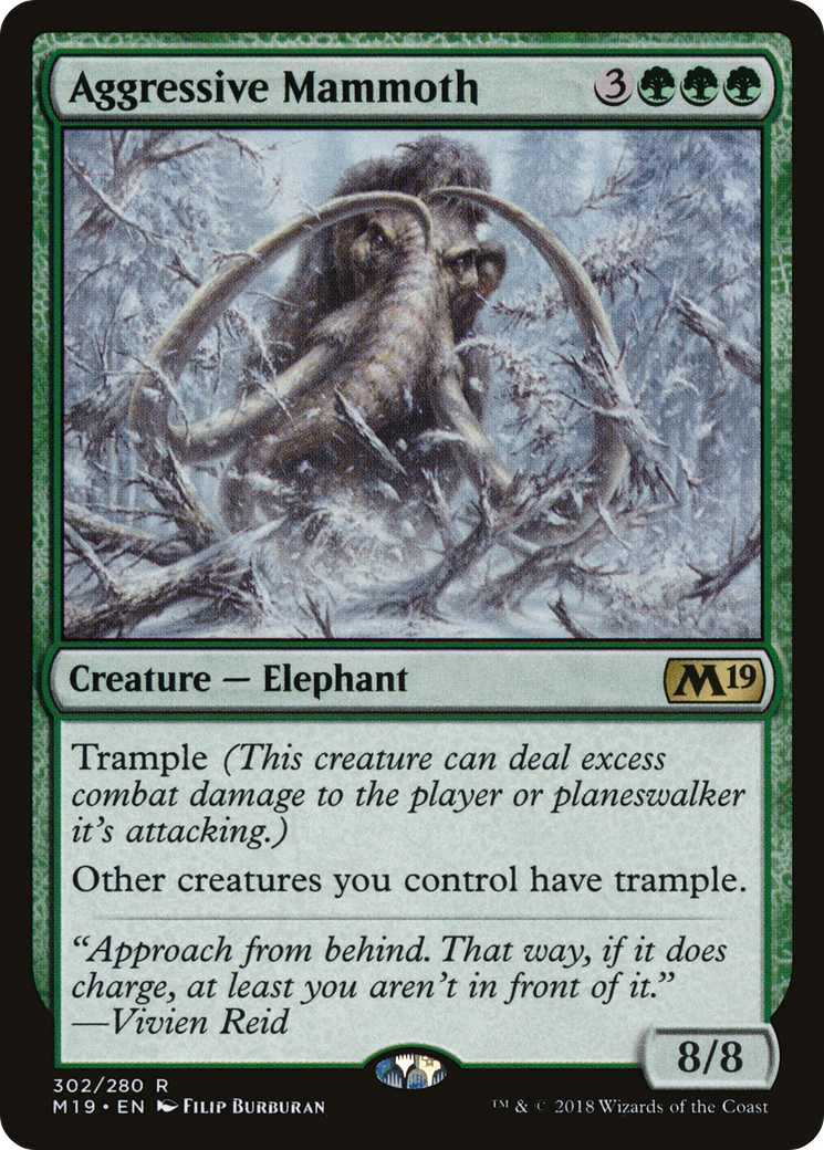 Aggressive Mammoth [Core Set 2019] | Silver Goblin