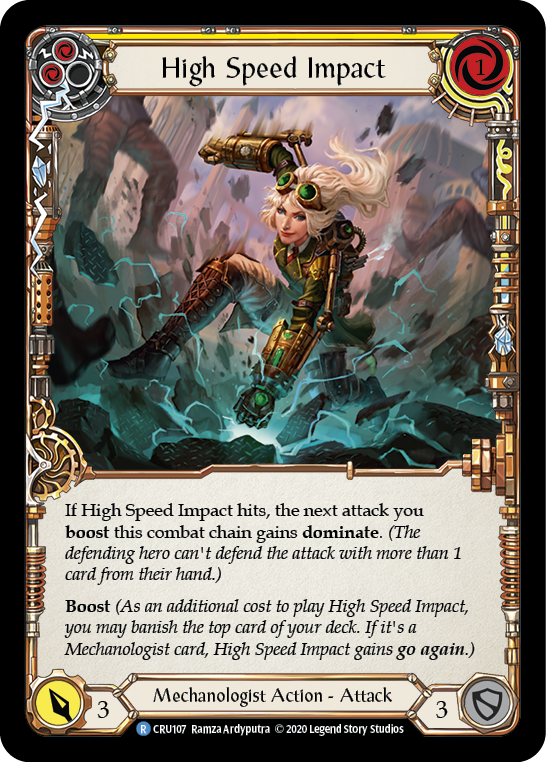 High Speed Impact (Yellow) [CRU107] (Crucible of War)  1st Edition Normal | Silver Goblin