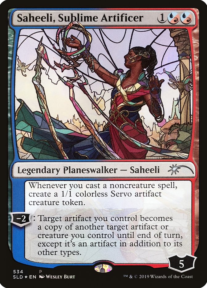 Saheeli, Sublime Artificer (Stained Glass) [Secret Lair Drop Promos] | Silver Goblin