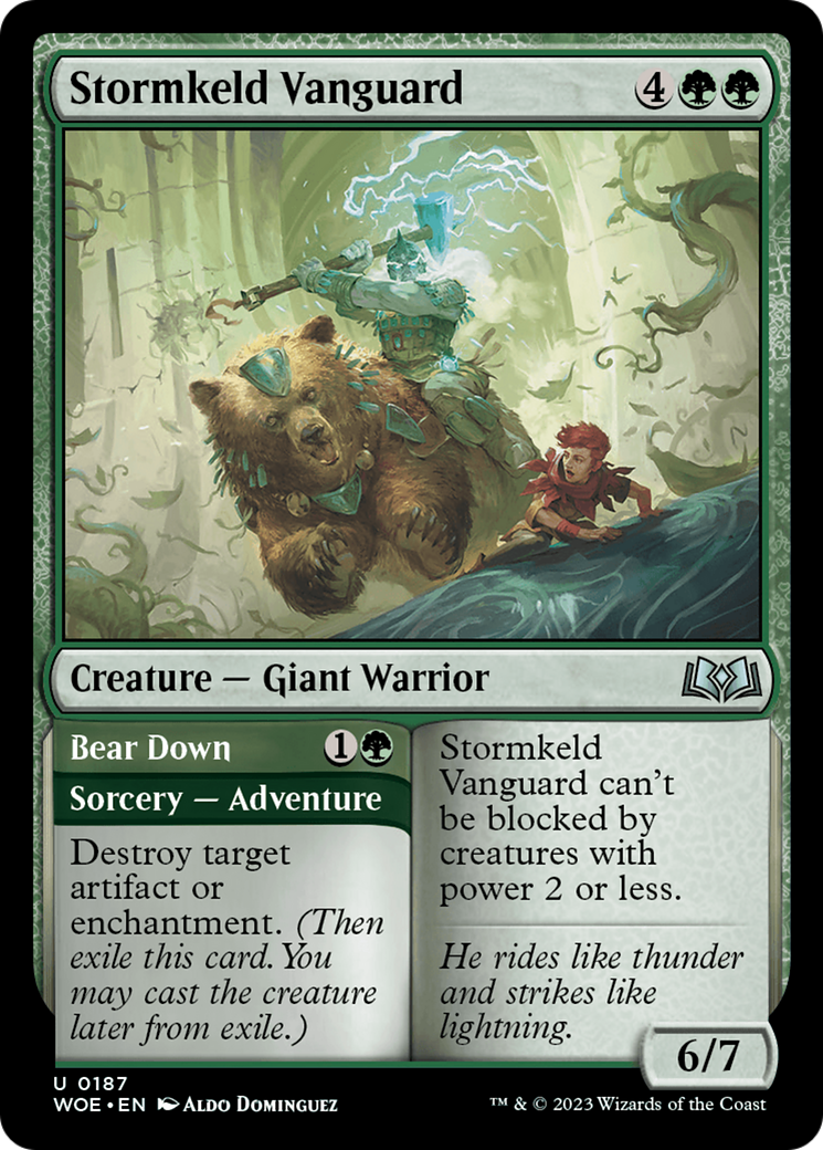 Stormkeld Vanguard // Bear Down [Wilds of Eldraine] | Silver Goblin