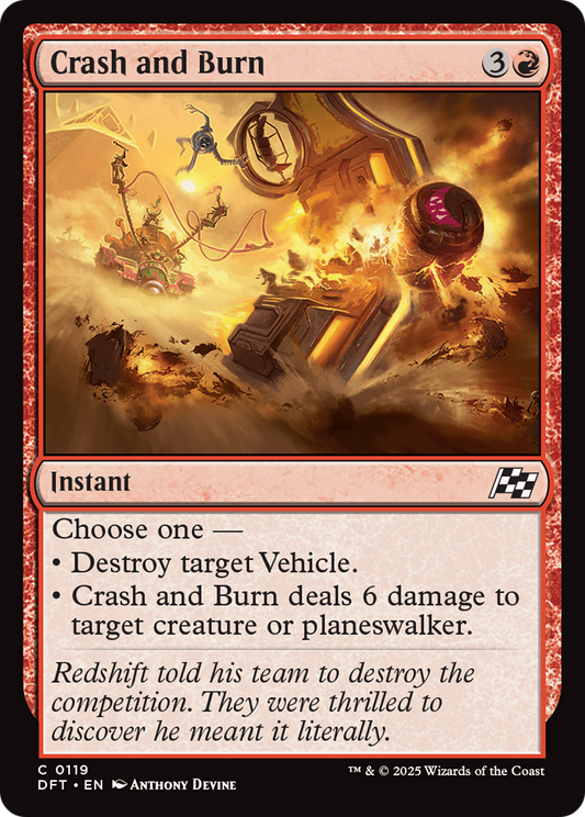 Crash and Burn Foil (119) - Aetherdrift